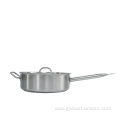 Household stainless steel pan with handle